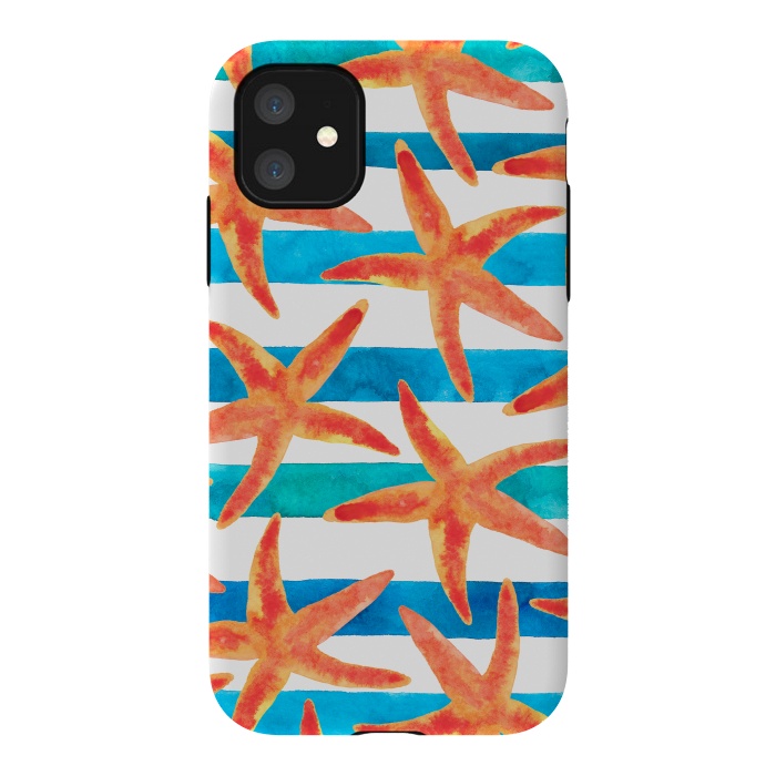 iPhone 11 StrongFit Starfish Tropics by Amaya Brydon