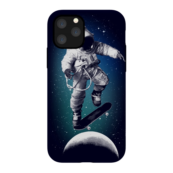 iPhone 11 Pro StrongFit Skateboarding astronaut by Mitxel Gonzalez