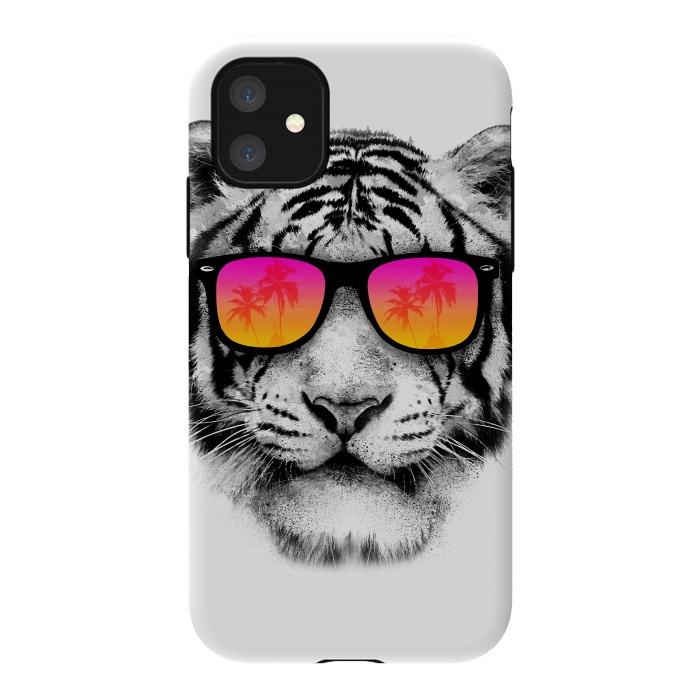 iPhone 11 StrongFit The Coolest Tiger by Mitxel Gonzalez