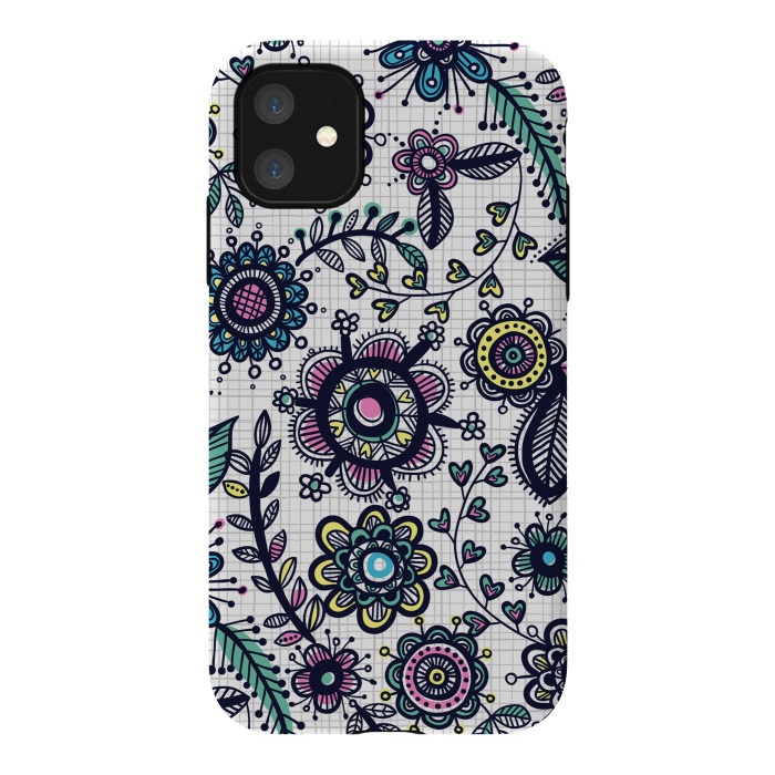 iPhone 11 StrongFit linea floral by Laura Grant