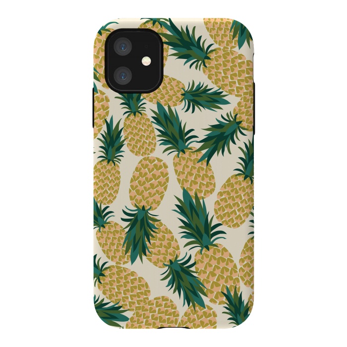 iPhone 11 StrongFit Pineapples by Laura Grant