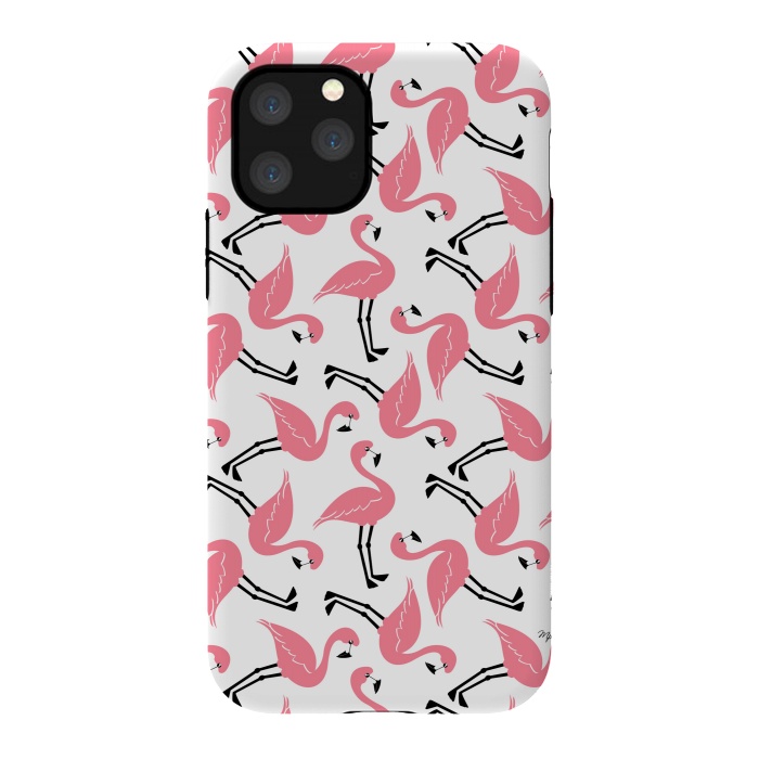 iPhone 11 Pro StrongFit Flamingos by Martina