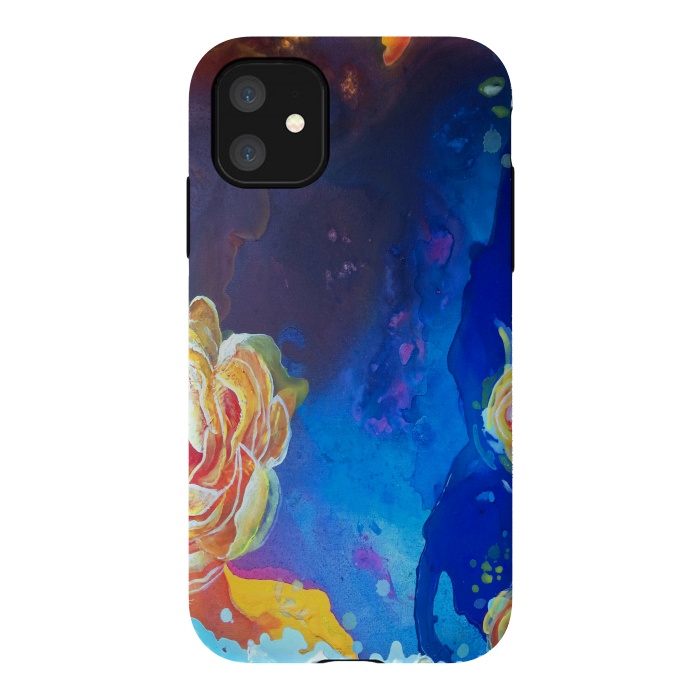 iPhone 11 StrongFit Mad Lucy's Golden Roses by ANoelleJay