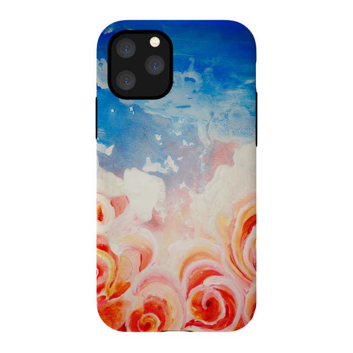 iPhone 11 Pro StrongFit Peachy Roses by ANoelleJay