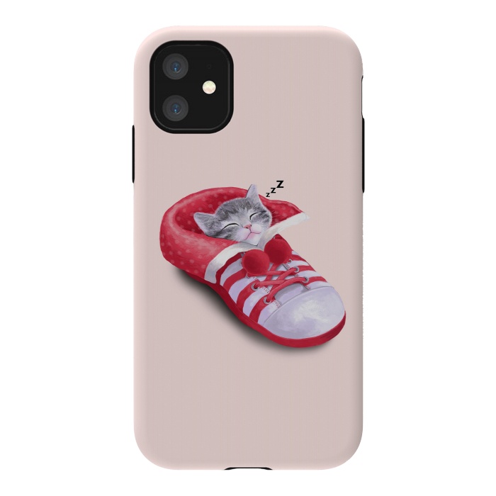 iPhone 11 StrongFit Cat in The Shoe by Tummeow