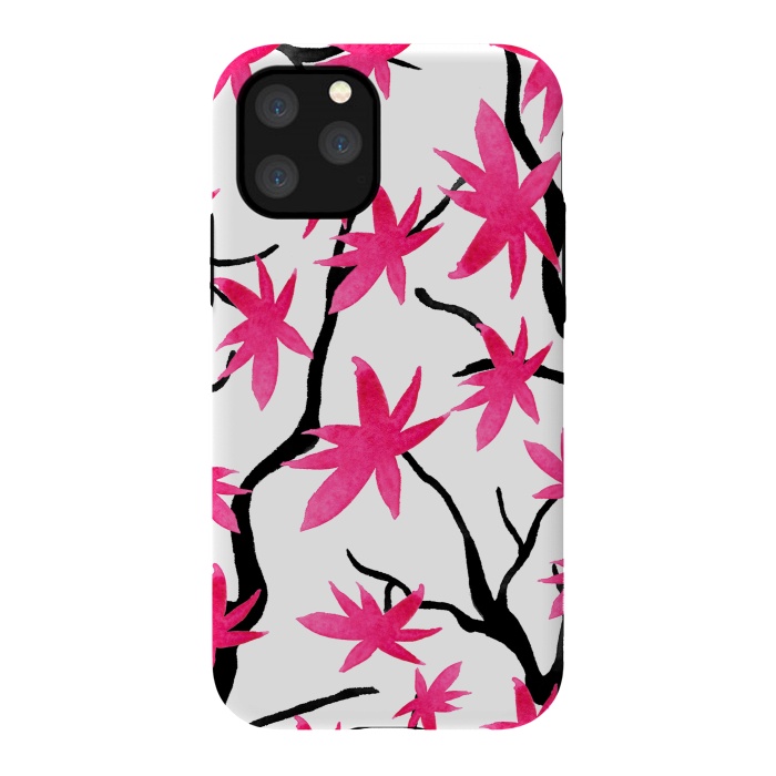 iPhone 11 Pro StrongFit Pink Blossoms by Amaya Brydon