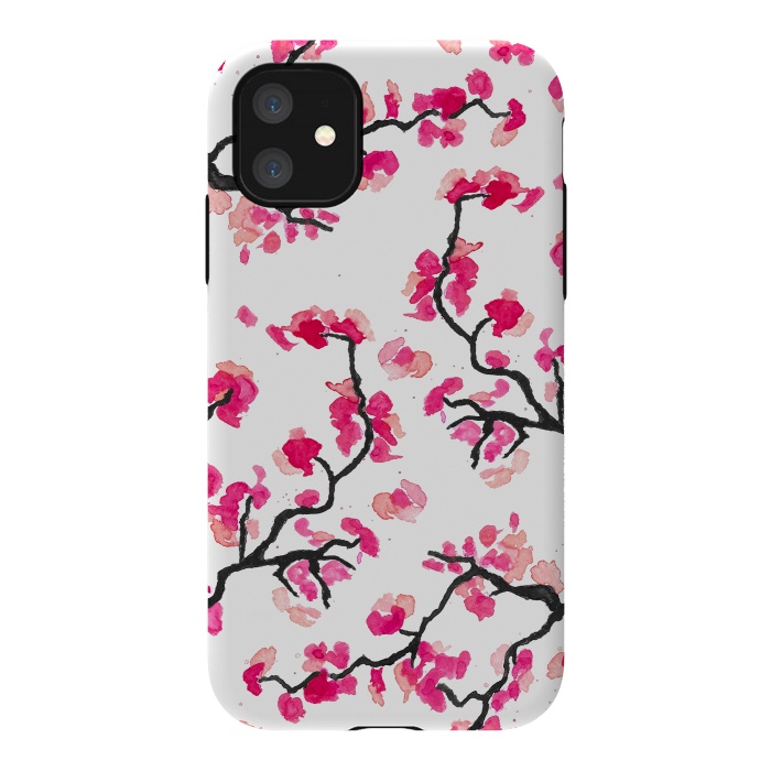 iPhone 11 StrongFit Japanese Cherry Blossoms by Amaya Brydon