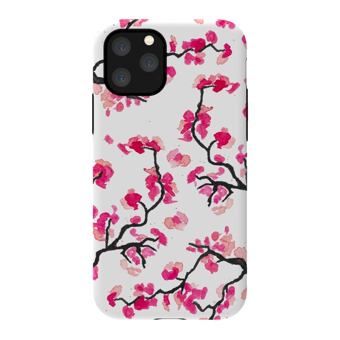 iPhone 11 Pro StrongFit Japanese Cherry Blossoms by Amaya Brydon