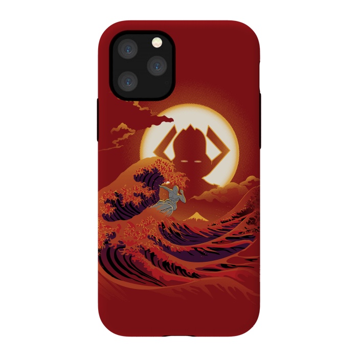 iPhone 11 Pro StrongFit Surfing with the Alien by Samiel Art