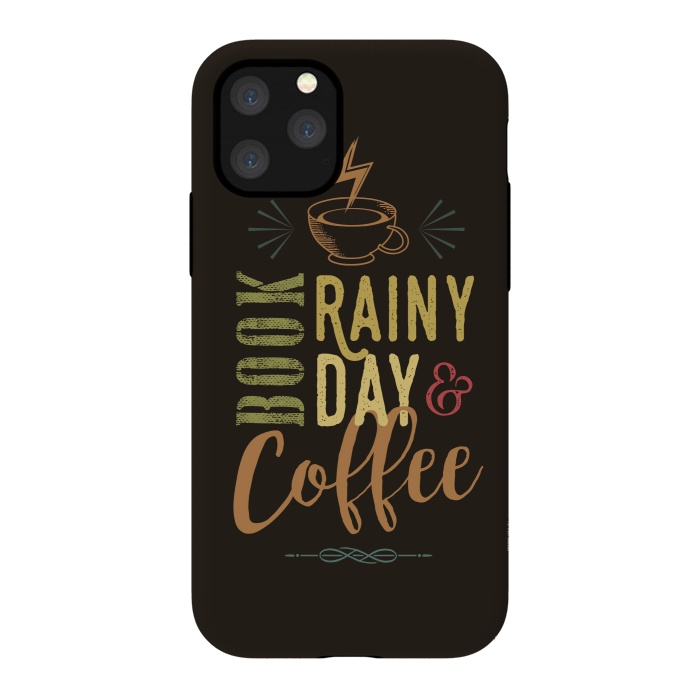 iPhone 11 Pro StrongFit Book, Rainy Day & Coffee (a master blend) by Dellán