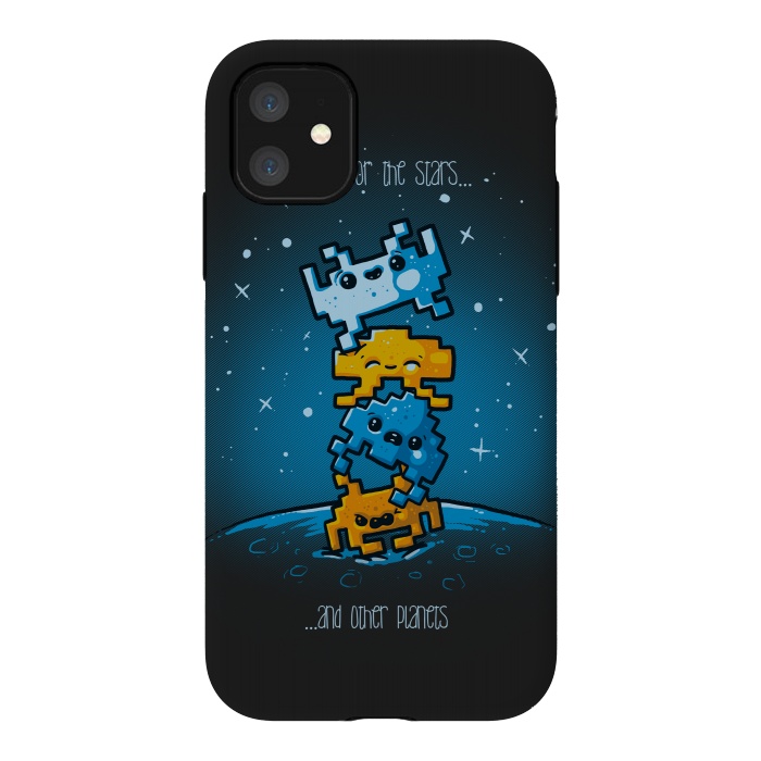 iPhone 11 StrongFit Cute Invaders by Q-Artwork