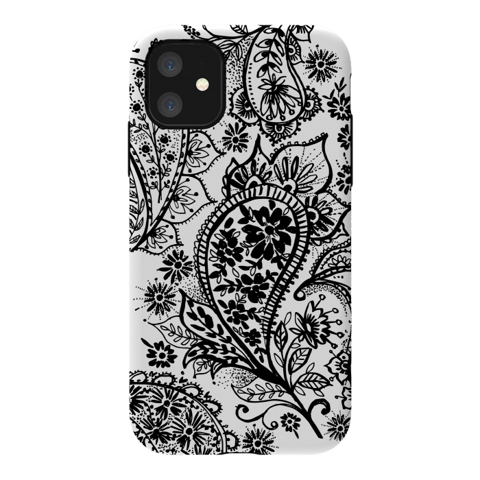 iPhone 11 StrongFit Ink paisley by Laura Grant
