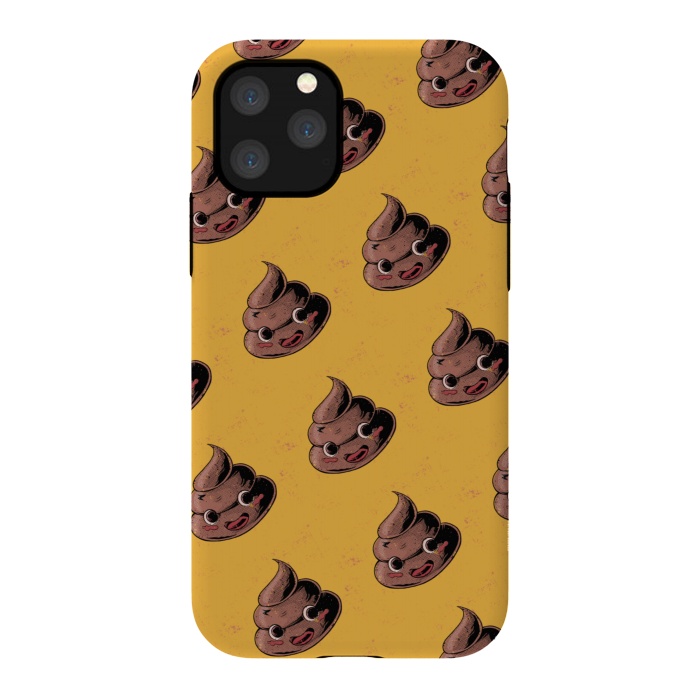 iPhone 11 Pro StrongFit Kawaii Poop by Ilustrata