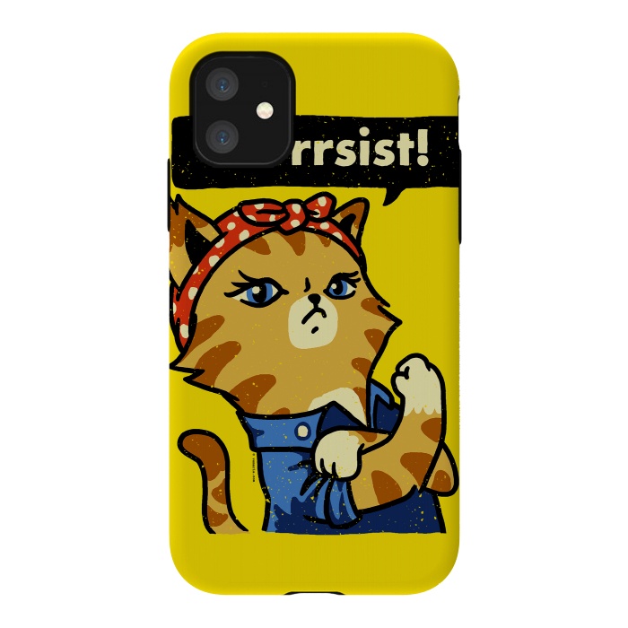 iPhone 11 StrongFit Purrrsist! by Vó Maria