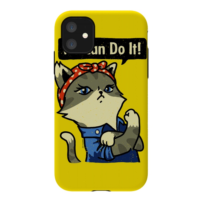 iPhone 11 StrongFit We Can Do It! Purrrsist! by Vó Maria
