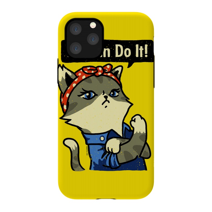 iPhone 11 Pro StrongFit We Can Do It! Purrrsist! by Vó Maria