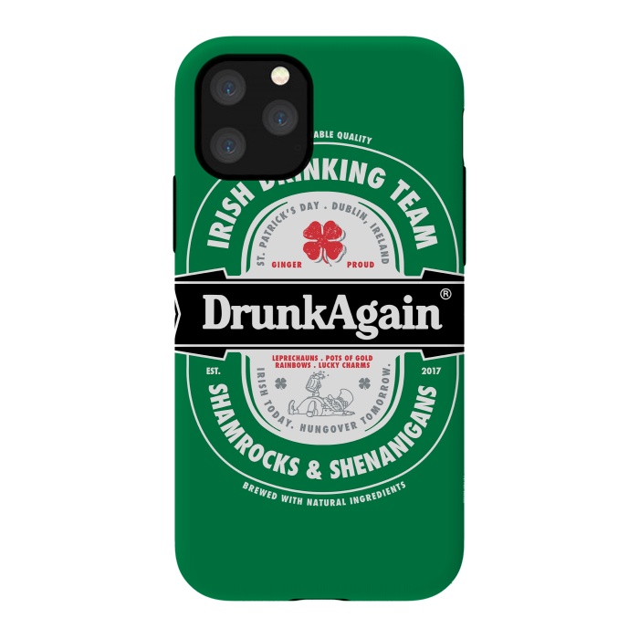 iPhone 11 Pro StrongFit DrunkAgain Beer Label by Vó Maria