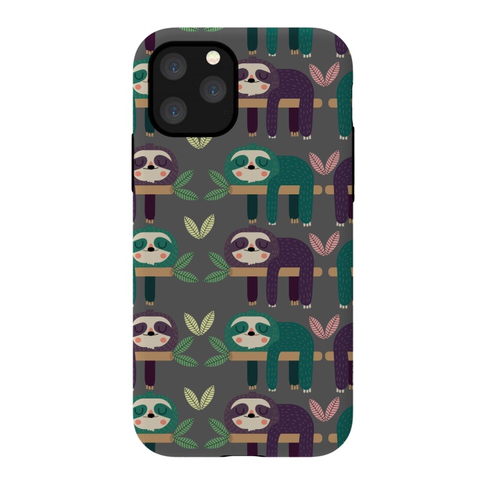 iPhone 11 Pro StrongFit Sloths by Maria Jose Da Luz