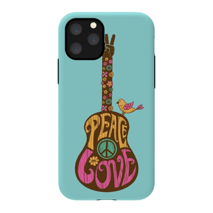 iPhone 11 Pro StrongFit Peace and love by Coffee Man