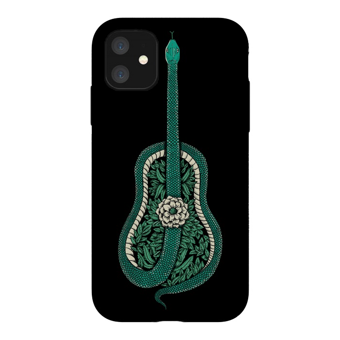 iPhone 11 StrongFit Snake Guitar by Coffee Man