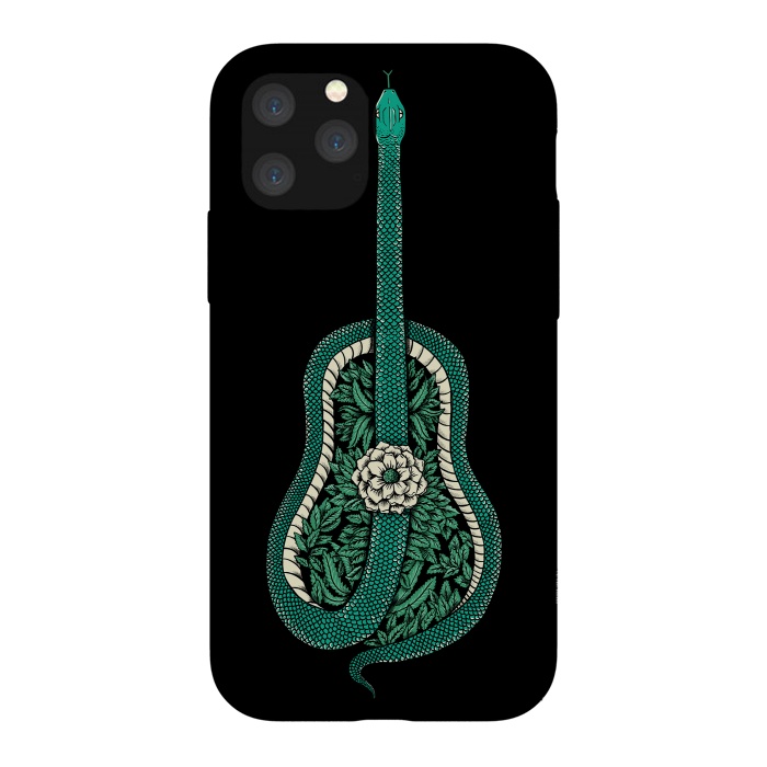iPhone 11 Pro StrongFit Snake Guitar by Coffee Man