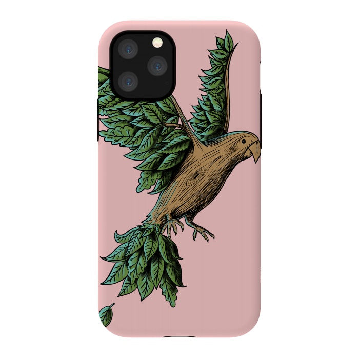 iPhone 11 Pro StrongFit Wood Bird by Coffee Man