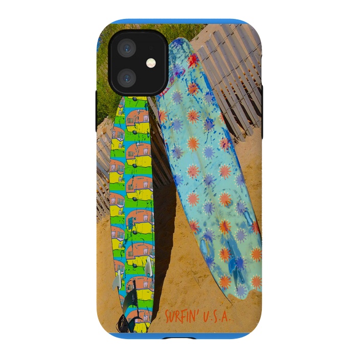 iPhone 11 StrongFit Surfin USA by Bettie * Blue