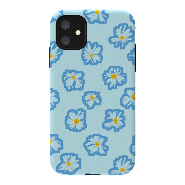 iPhone 11 StrongFit Happy Daysies by Bettie * Blue