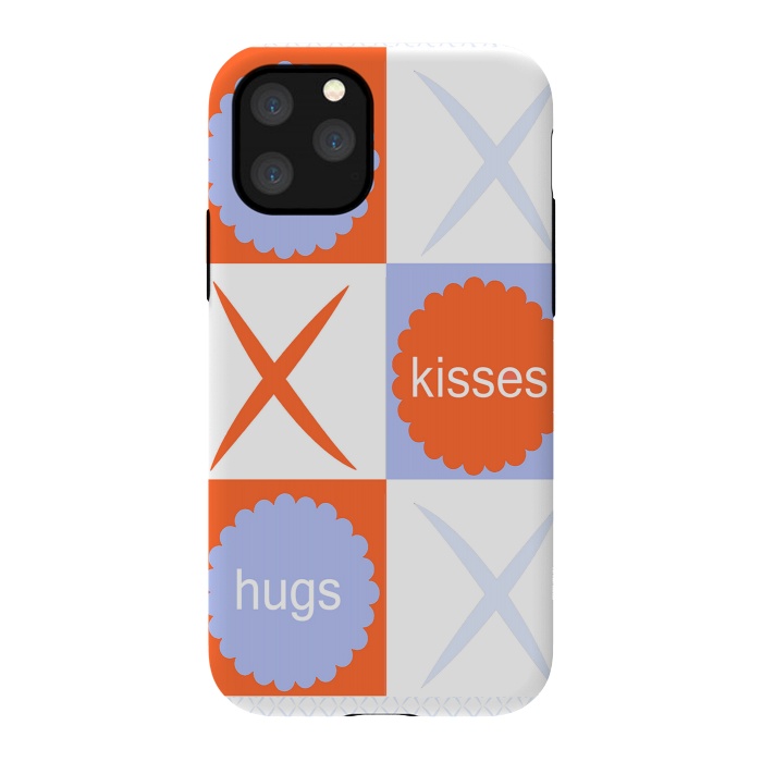 iPhone 11 Pro StrongFit X's & O's -Orange/Lavender by Bettie * Blue