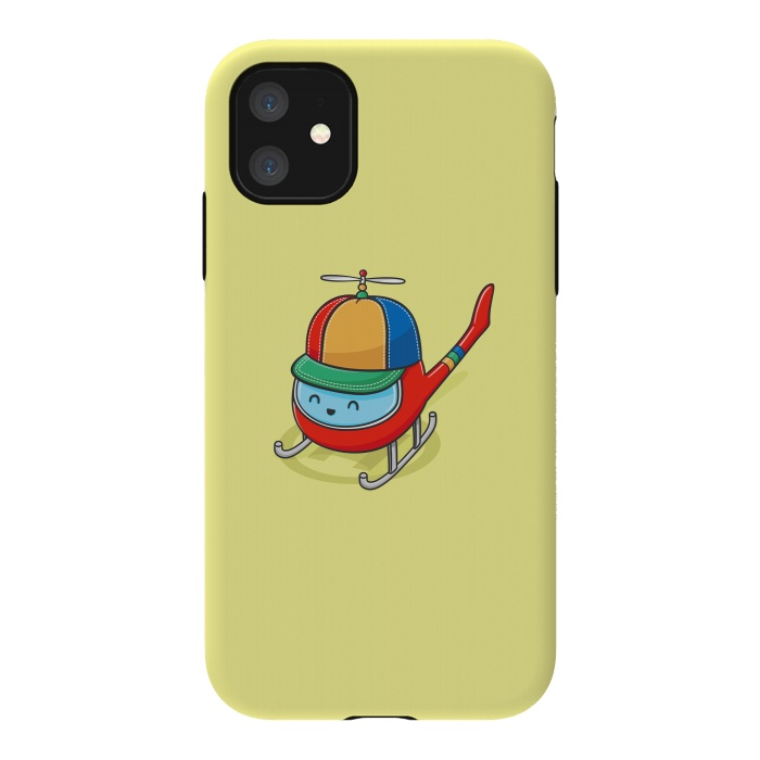 iPhone 11 StrongFit Happy Copter by Xylo Riescent