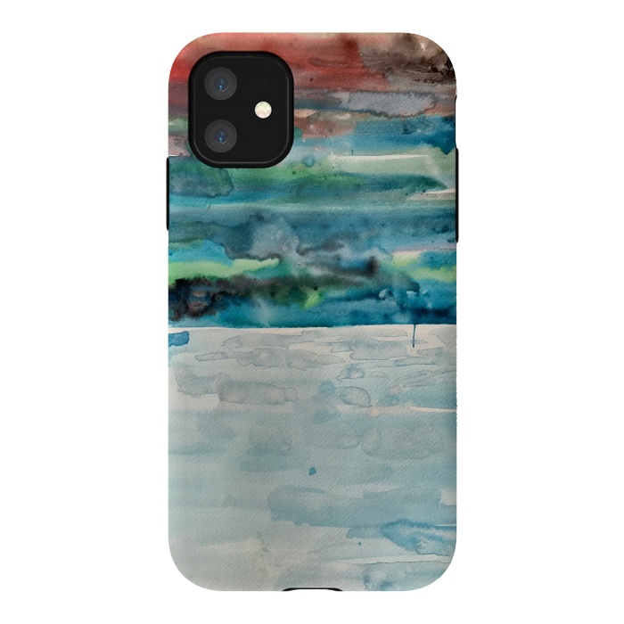 iPhone 11 StrongFit Miami Beach Watercolor #5 by ANoelleJay