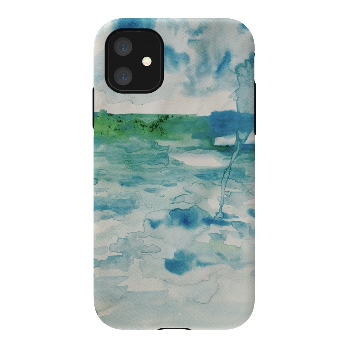 iPhone 11 StrongFit Miami Beach Watercolor #6 by ANoelleJay