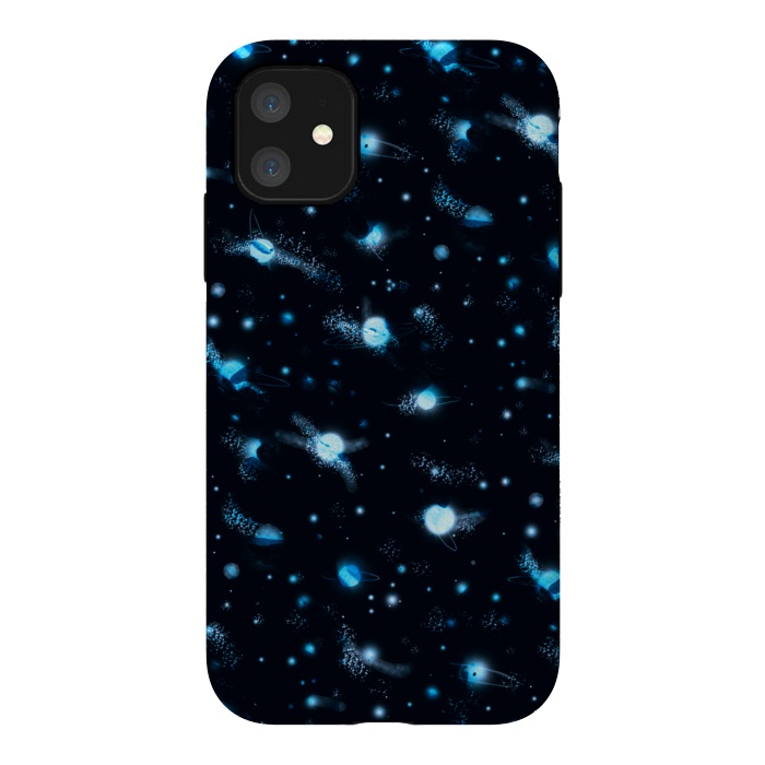 iPhone 11 StrongFit marble night sky by Laura Grant