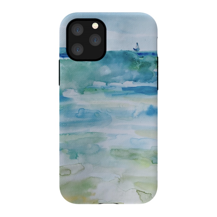 iPhone 11 Pro StrongFit Miami Beach Watercolor #7 by ANoelleJay
