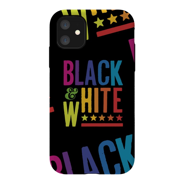 iPhone 11 StrongFit Colorful Black & White by Dellán