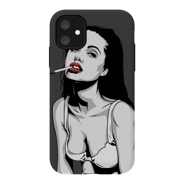 iPhone 11 StrongFit Red lips by Roland Banrévi