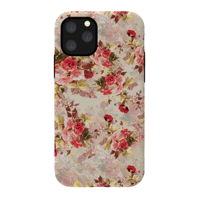 iPhone 11 Pro StrongFit Floral Pattern X by Riza Peker