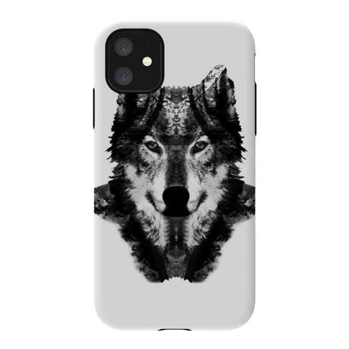 iPhone 11 StrongFit The Black Forest Wolf  by Rui Faria