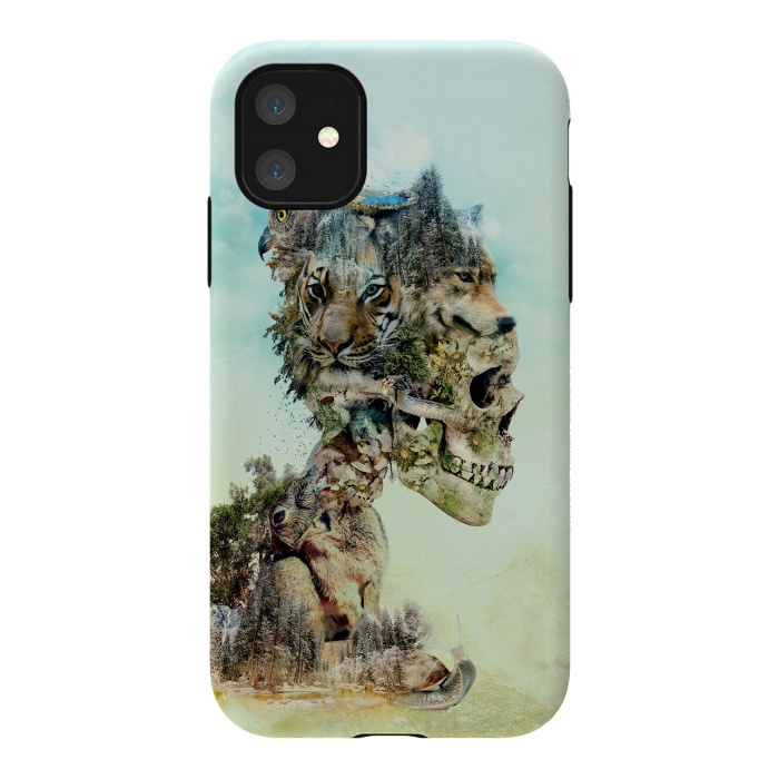 iPhone 11 StrongFit Nature Skull by Riza Peker