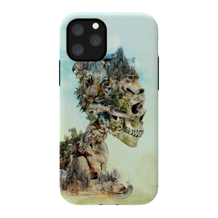 iPhone 11 Pro StrongFit Nature Skull by Riza Peker