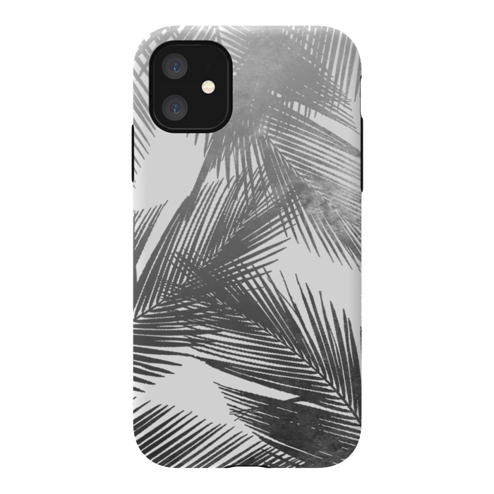 iPhone 11 StrongFit Palms BW by Rui Faria