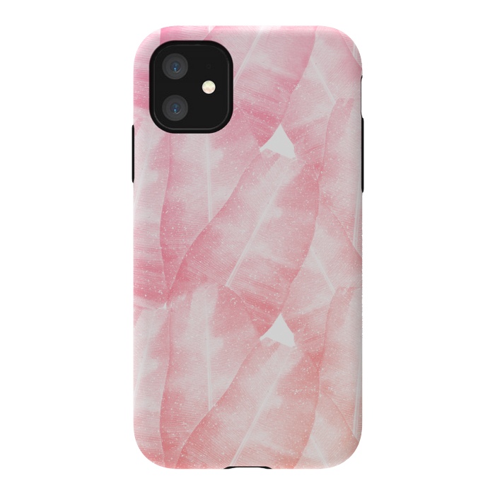 iPhone 11 StrongFit banana leaves pink by Rui Faria