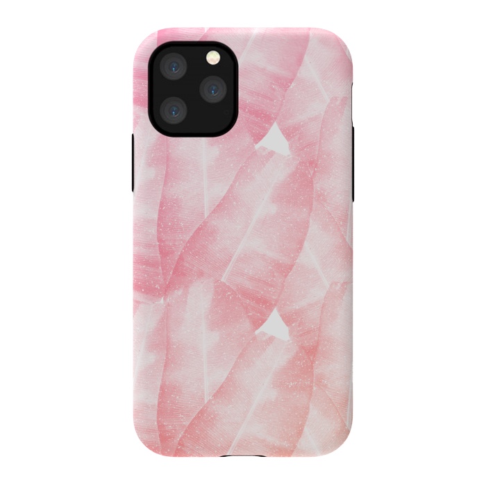 iPhone 11 Pro StrongFit banana leaves pink by Rui Faria