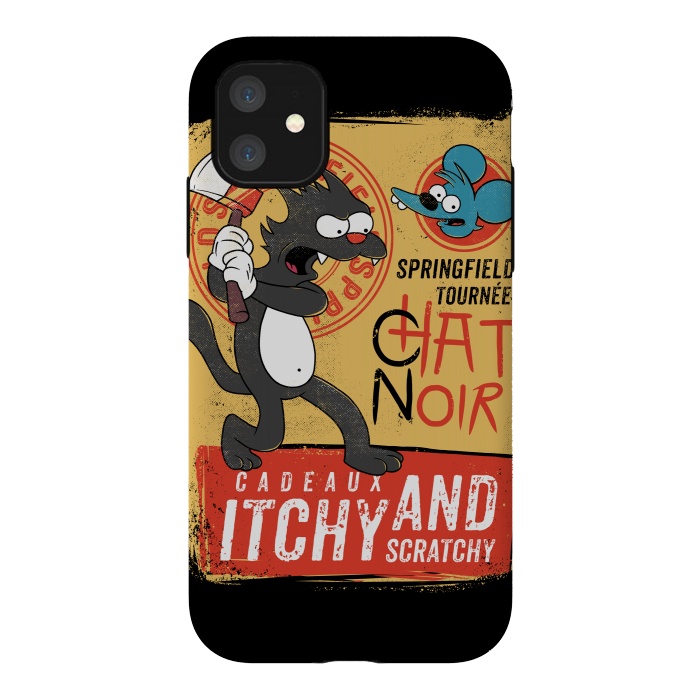 iPhone 11 StrongFit Chat Noir Simpsons by Ilustrata