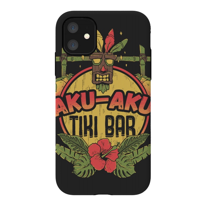 iPhone 11 StrongFit Aku Aku - Tiki Bar by Ilustrata
