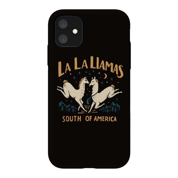 iPhone 11 StrongFit La La Llamas by Tatak Waskitho