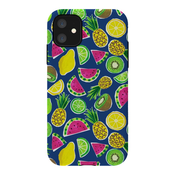 iPhone 11 StrongFit painted fruit salad by Laura Grant