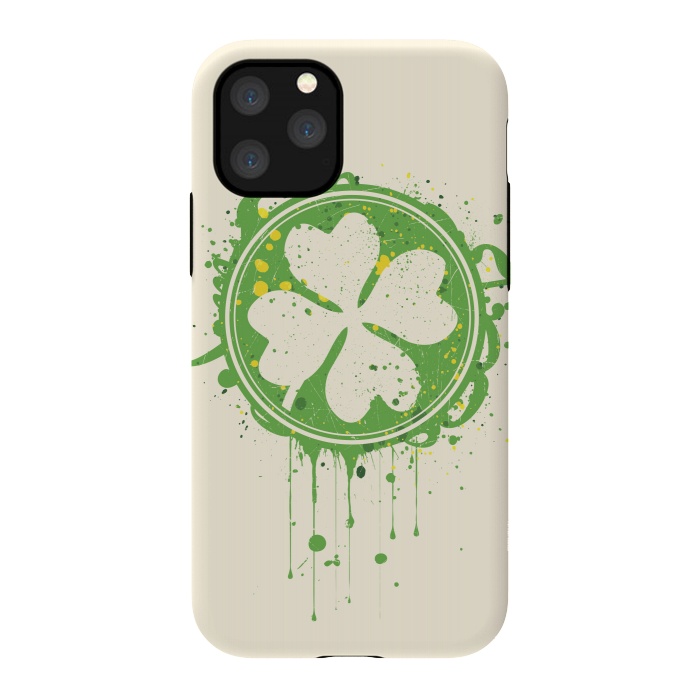 iPhone 11 Pro StrongFit Patrick's clover by Sitchko