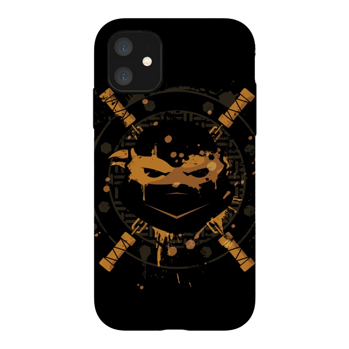 iPhone 11 StrongFit Michelangelo Turtle by Sitchko