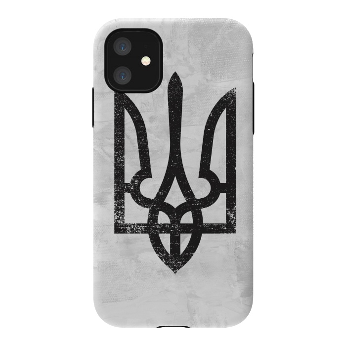 iPhone 11 StrongFit Ukraine White Grunge by Sitchko